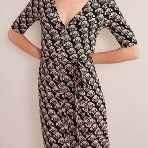 Boden Button Front Jersey Midi Dress